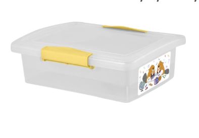 Ящик для хранения Keeplex School с защелками 1,25л 21,5х16х6,5см